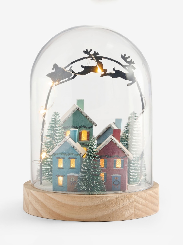 Multi Light Up House Scene Christmas Ornament - Image 2 of 3