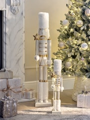 White Wooden Nutcracker Christmas Ornament - Image 1 of 8