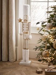 White Wooden Nutcracker Christmas Ornament - Image 2 of 8