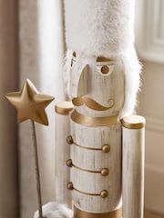 White Wooden Nutcracker Christmas Ornament - Image 3 of 8