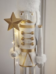 White Wooden Nutcracker Christmas Ornament - Image 5 of 8