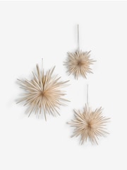 Set of 3 White Starburst Paper Hanging Decorations - Image 5 of 5