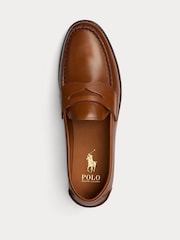 Polo Ralph Lauren Tan Brown Alston Leather Penny Loafers - Image 4 of 5