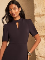 Love & Roses Tailored Colour Block Short Sleeve Fit And Flare Midi Dress - Bild 2 von 4