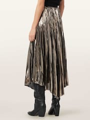 AllSaints Metallic Jax Skirt - Image 4 of 5
