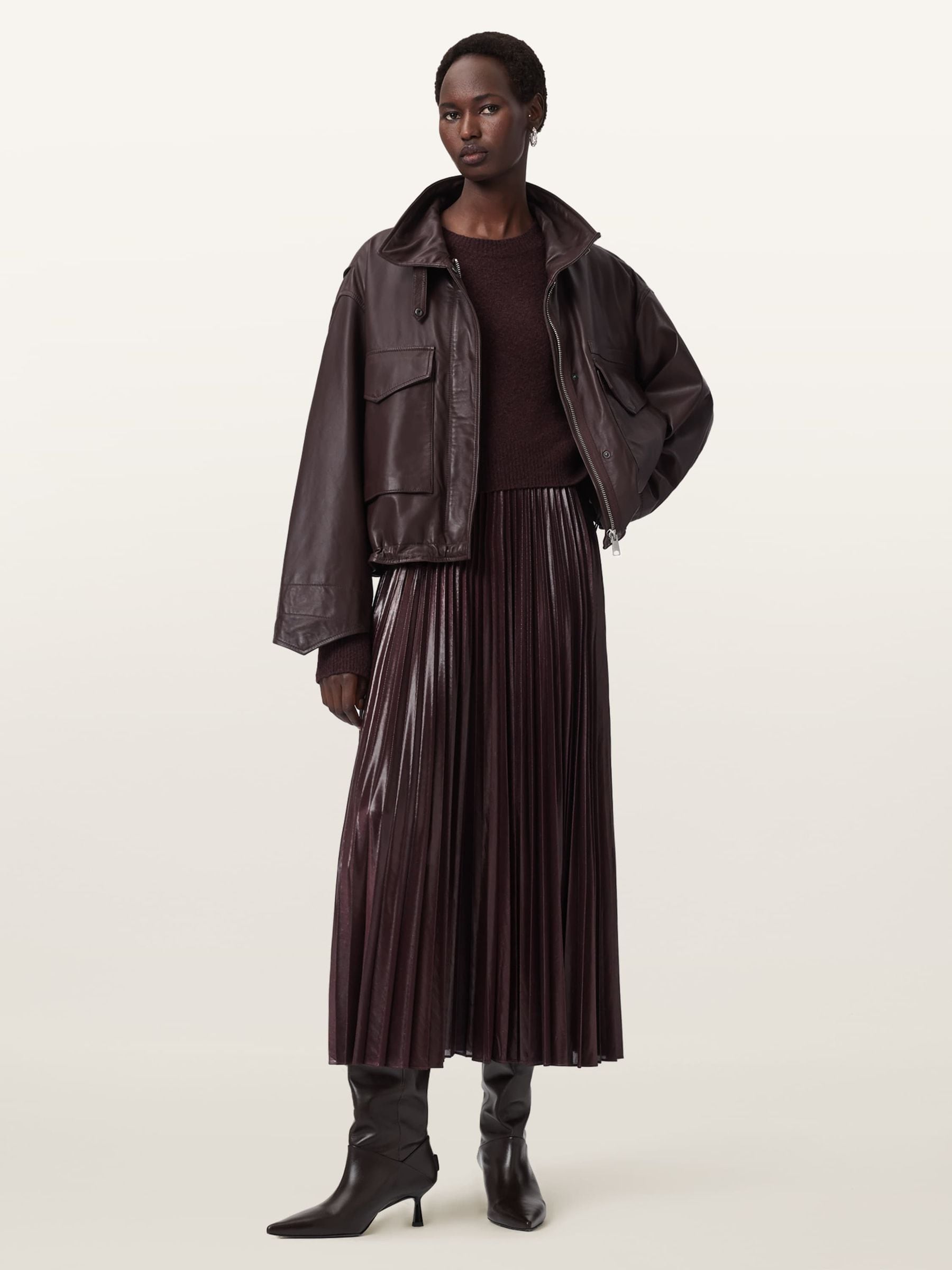 Buy AllSaints Red Spark Crew Neck Dress from Next USA