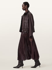 AllSaints Red Spark Crew Neck Dress - Image 5 of 9