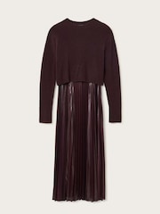 AllSaints Red Spark Crew Neck Dress - Image 9 of 9