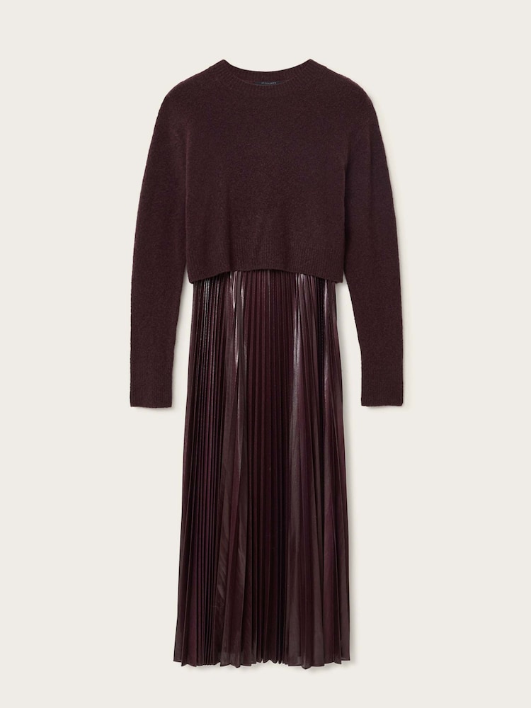 AllSaints Red Spark Crew Neck Dress - Image 9 of 9 AllSaints Red Spark Crew Neck Dress - Image 9 of 9