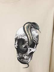 AllSaints White Snakehead Etta T-Shirt - Image 8 of 9