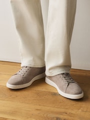 Grey Smart Casual Suede Longline Trainers - Image 1 of 7
