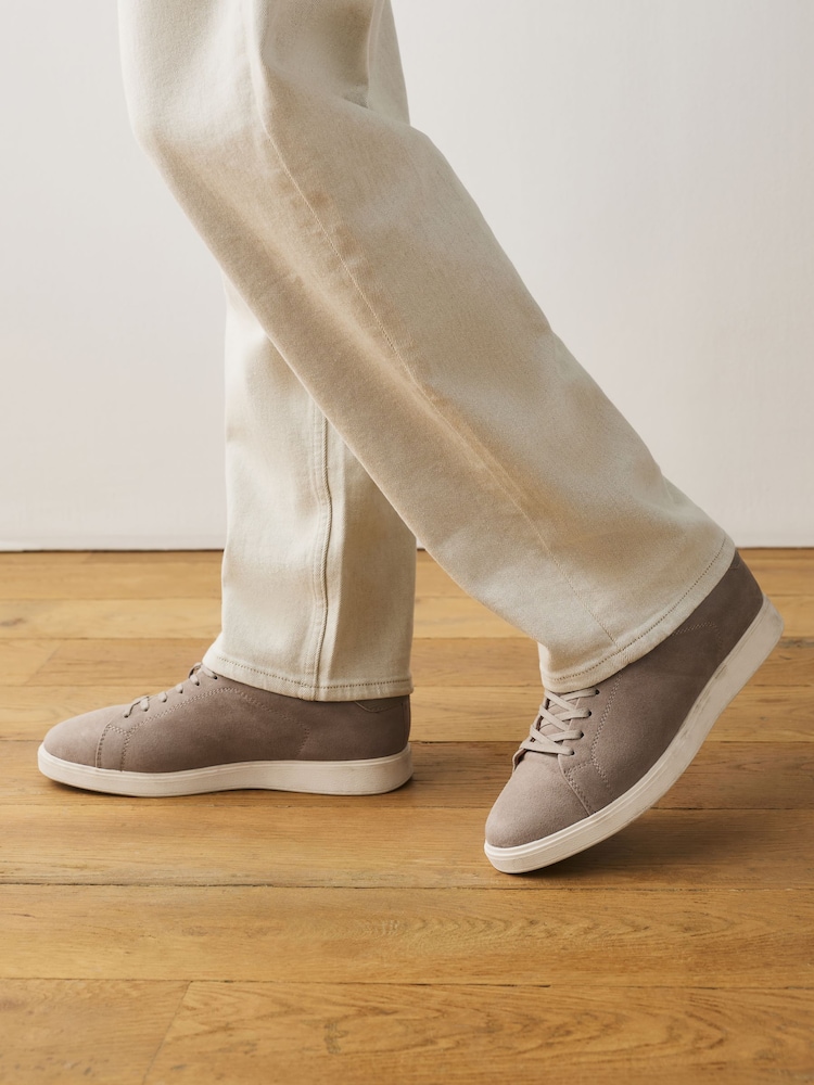 Grey Smart Casual Suede Longline Trainers - Image 2 of 7