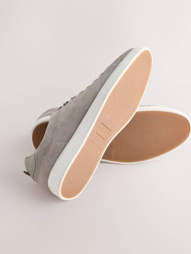 Grey Smart Casual Suede Longline Trainers - Image 7 of 7