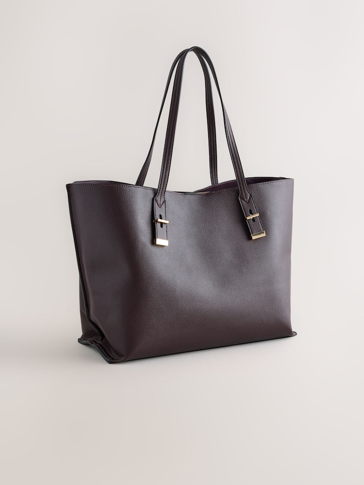 Berry Red Structured Tote Bag - Image 1 of 5