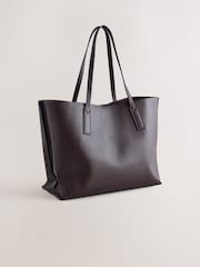 Berry Red Structured Tote Bag - Image 2 of 5