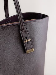 Berry Red Structured Tote Bag - Image 3 of 5