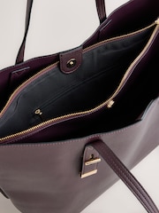 Berry Red Structured Tote Bag - Image 5 of 5