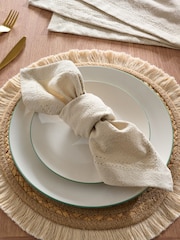 Natural Washed Cotton Set of 4 Napkins - Image 1 of 3