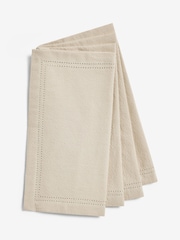 Natural Washed Cotton Set of 4 Napkins - Image 3 of 3