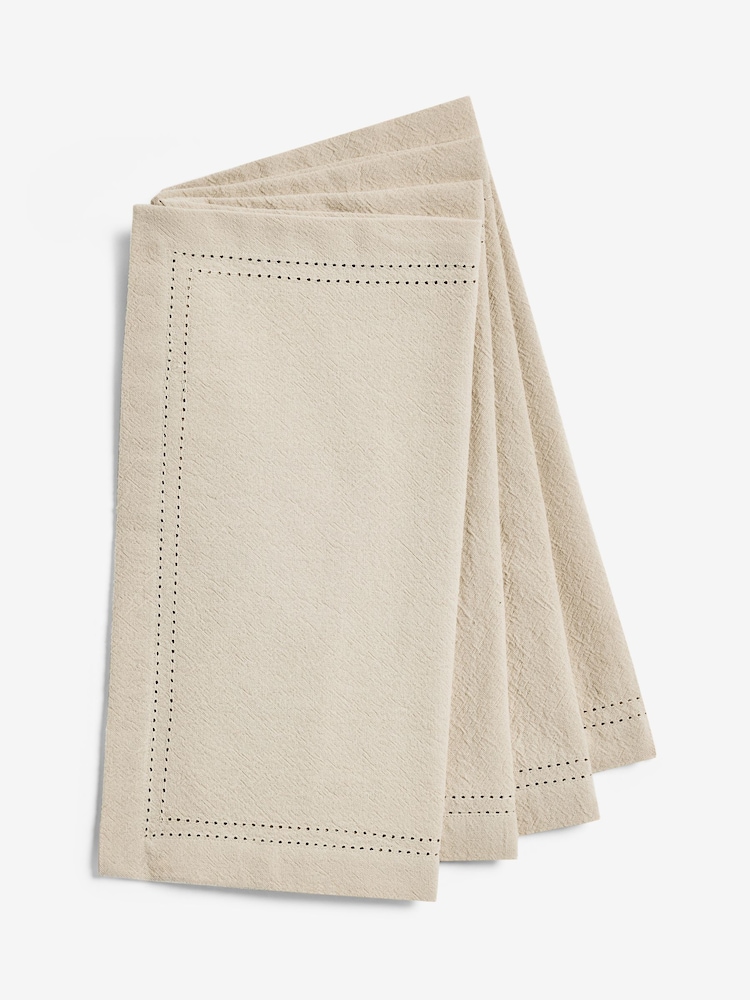 Natural Washed Cotton Set of 4 Napkins - Image 3 of 3 Natural Washed Cotton Set of 4 Napkins - Image 3 of 3