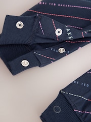 Baker by Ted Baker Navy All Over Print Polo Romper - Image 3 of 6