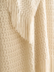 Appletree Natural Textured Knit Knitted Throw - Image 3 of 4