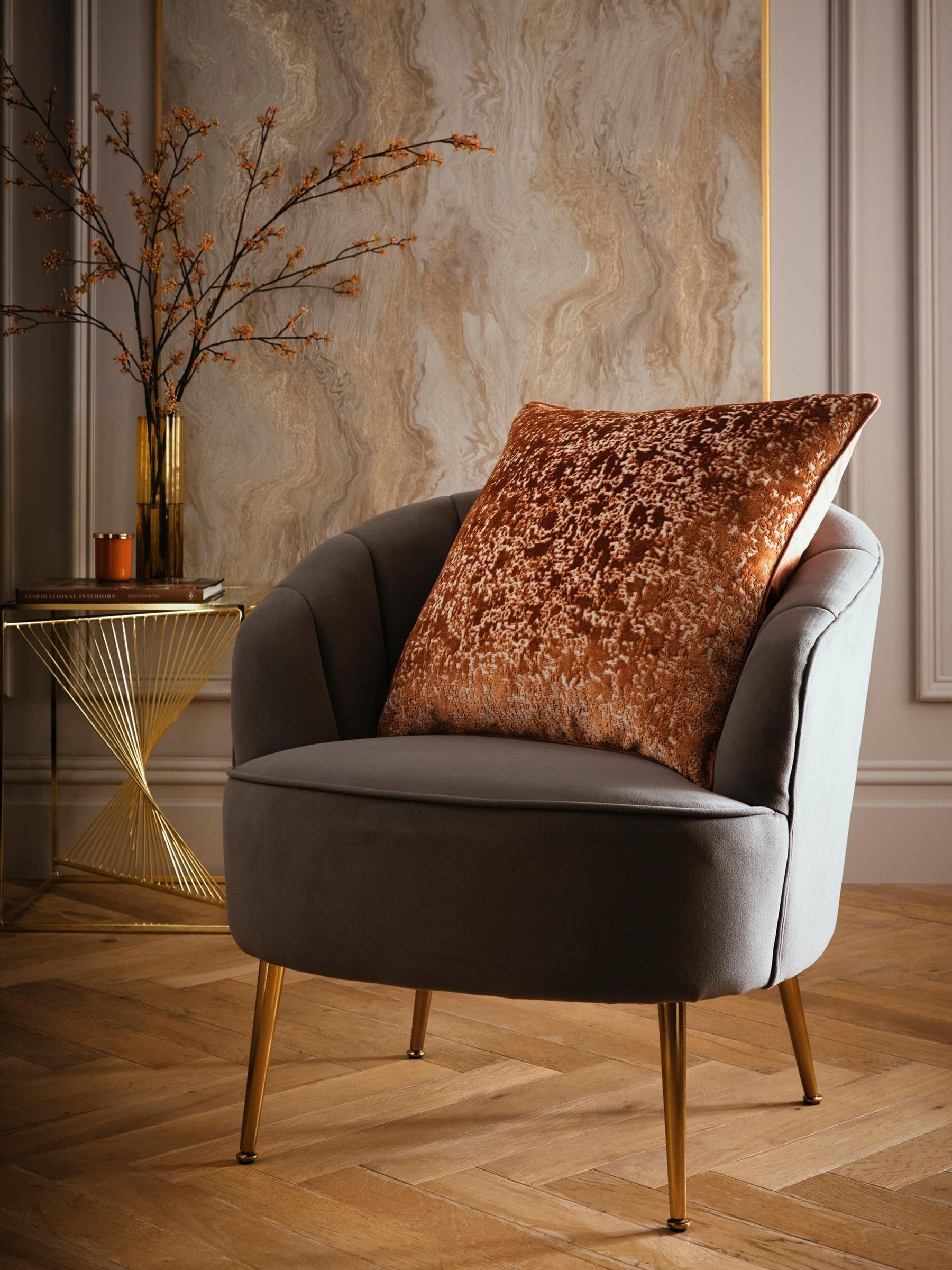 Laurence Llewelyn-Bowen Unisex Spice Laurence Llewelyn-Bowen Atlas Jacquard Filled Cushion