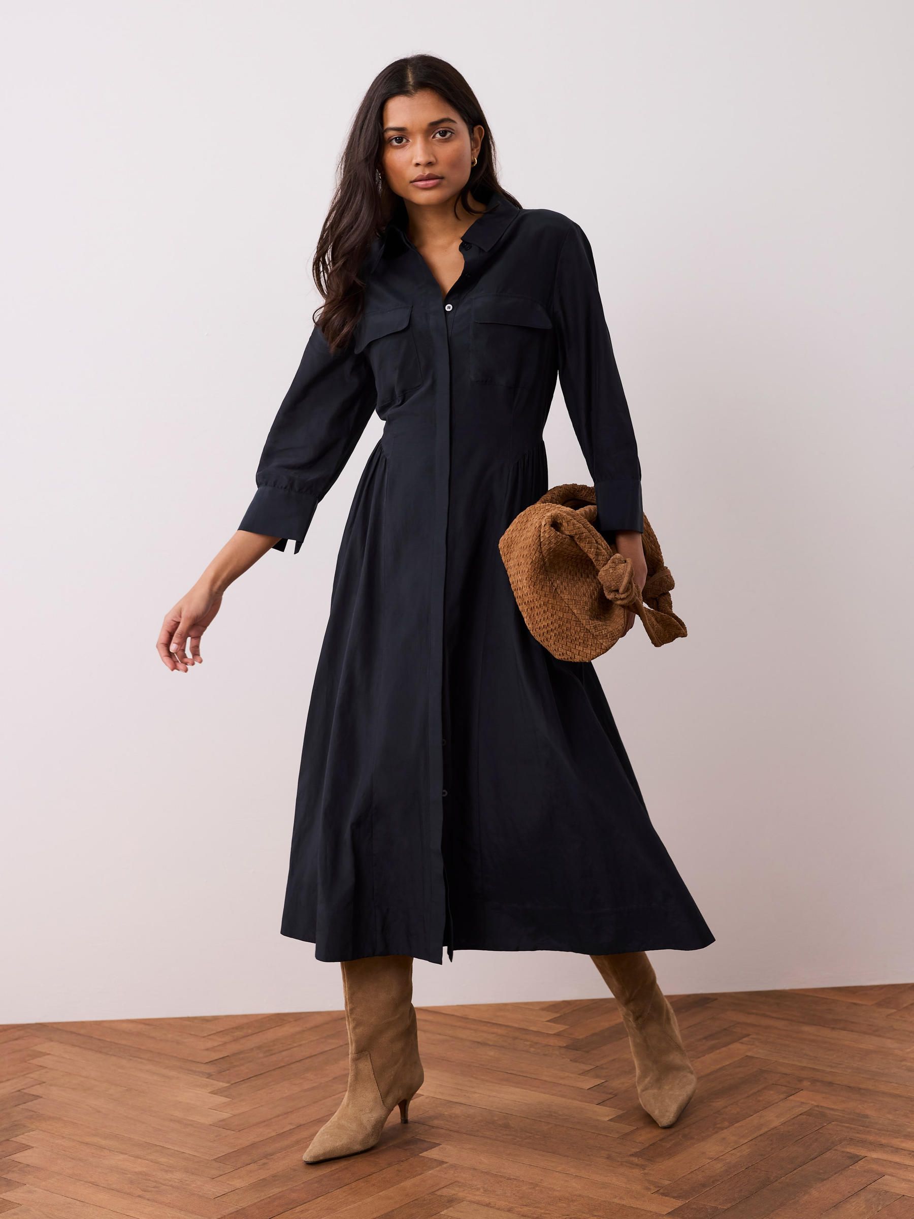 Buy Mint Velvet Blue Drop Waist Maxi Shirt Dress from the Next UK