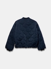 Mint Velvet Blue Quilted Bomber Jacket - Image 8 of 9