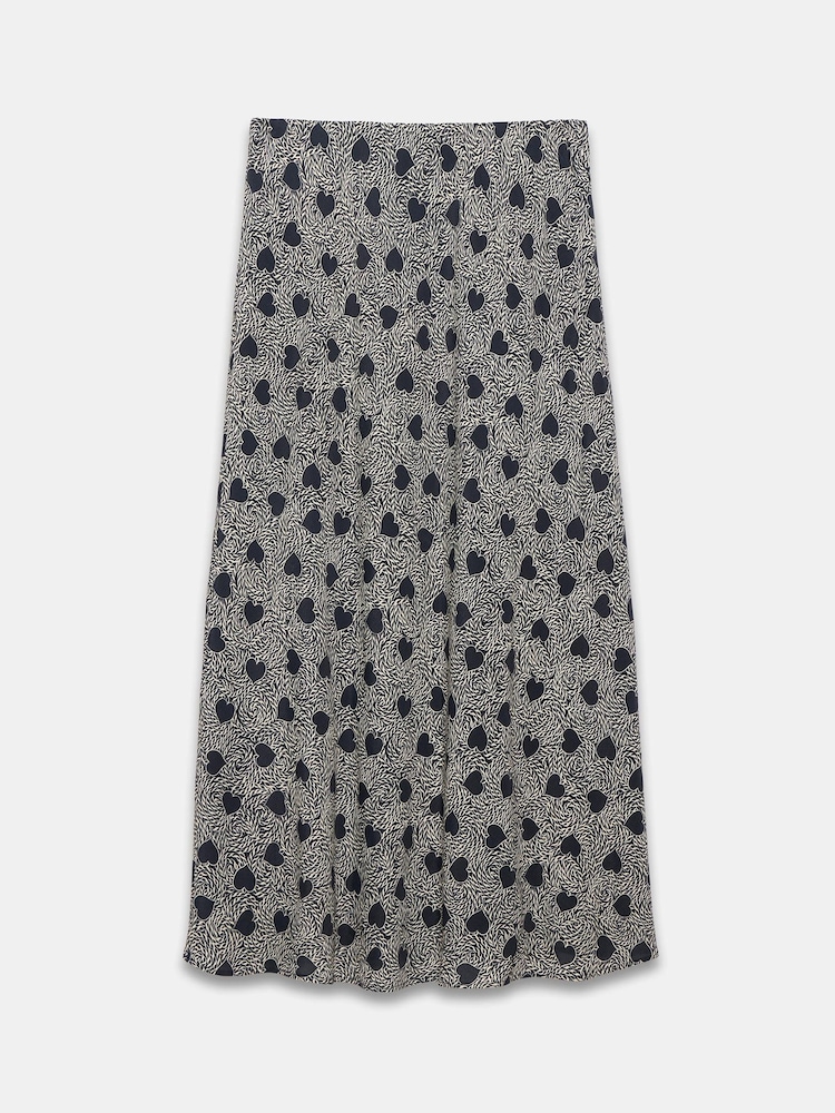Mint Velvet Blue Heart Print Midi Skirt - Image 7 of 7 Mint Velvet Blue Heart Print Midi Skirt - Image 7 of 7