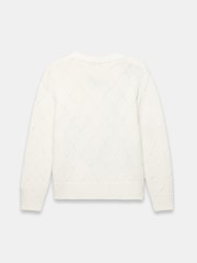 Mint Velvet White Cotton Blend Anchor Jumper - Image 8 of 8