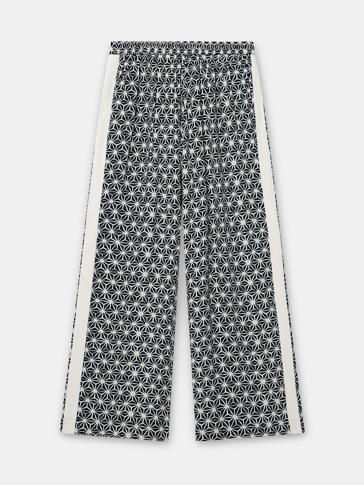 Mint Velvet Blue Geo Print Wide Trousers - Image 8 of 8