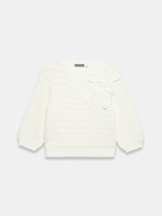 Mint Velvet White Cotton Blend Floral Detail Top - Image 6 of 8