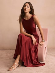 Mint Velvet Satin Panelled Maxi Dress - Image 2 of 8