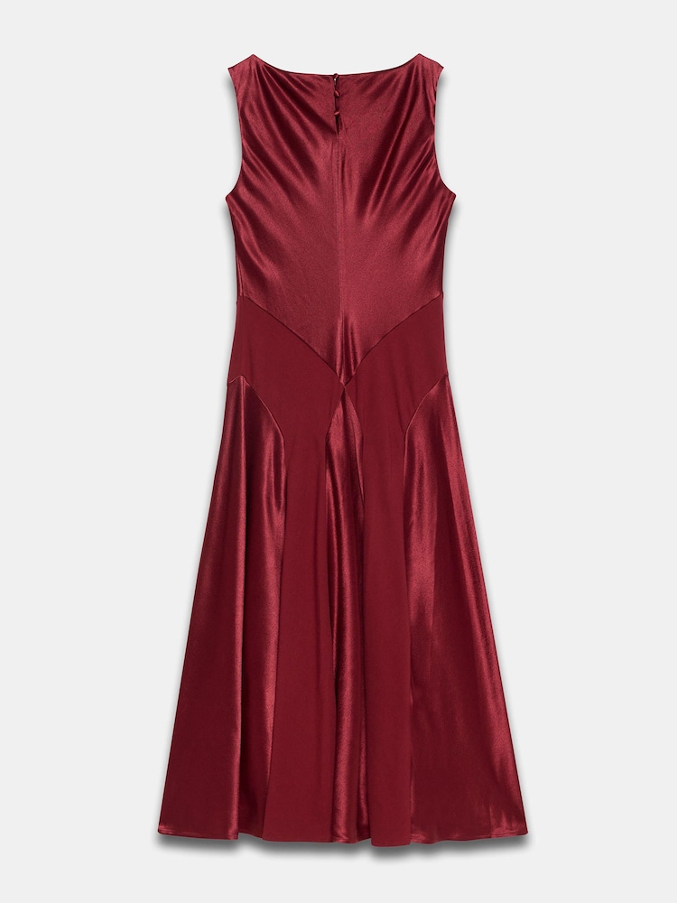 Mint Velvet Satin Panelled Maxi Dress - Image 8 of 8