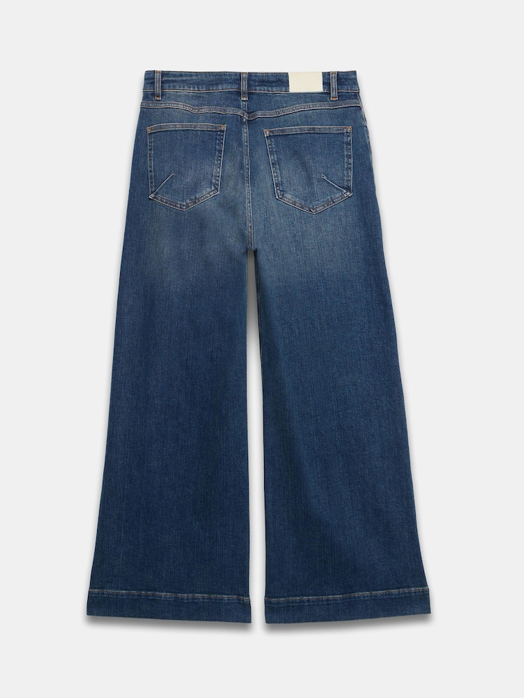 Mint Velvet Blue Ultimate Wide Jeans - Image 8 of 8