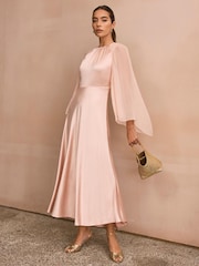 Rosa - Mint Velvet Sateng Maxikjole - Bilde 1 av 8