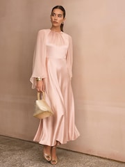 Rosa - Mint Velvet Sateng Maxikjole - Bilde 2 av 8