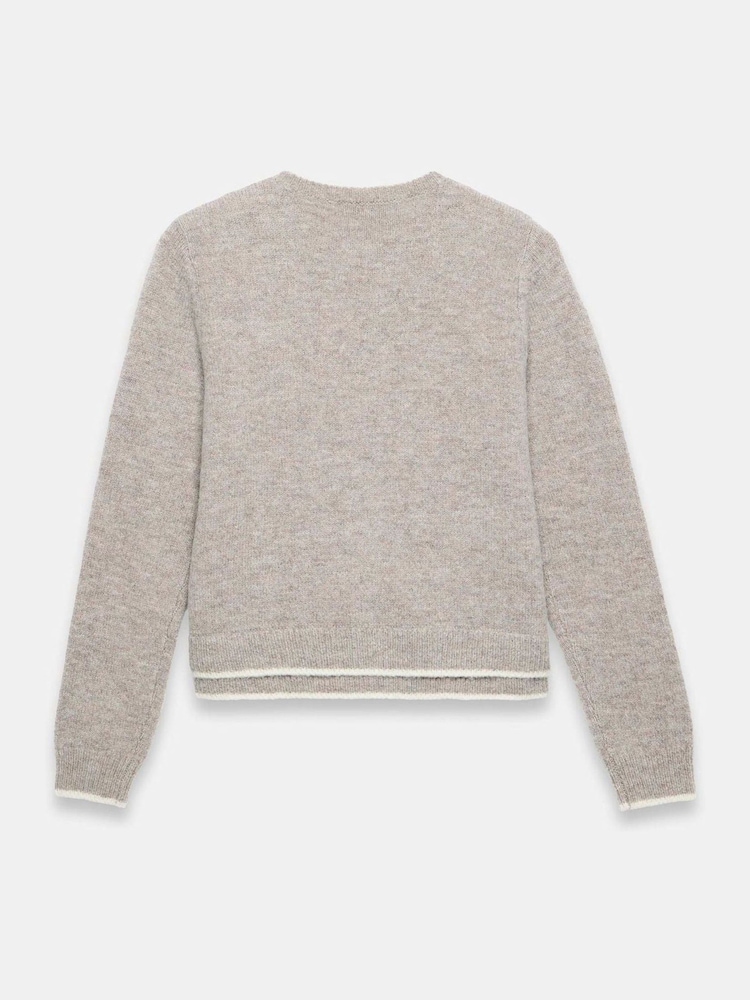 Mint Velvet Natural Wool Blend Layered Cardigan - Image 2 of 2