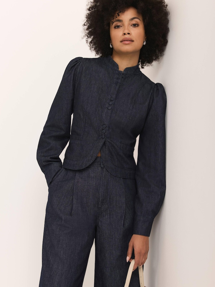 Mint Velvet ז'קט ג'ינס עם שרוול ארוך - תמונה 1 מתוך 8