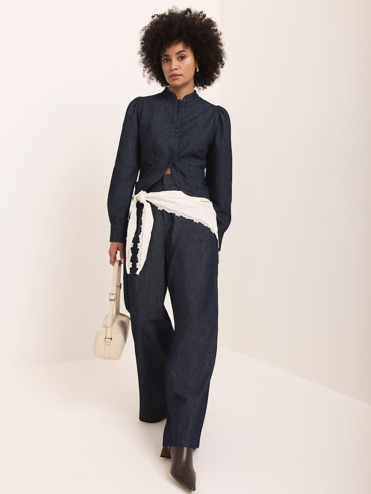 Mint Velvet ז'קט ג'ינס עם שרוול ארוך - תמונה 2 מתוך 8