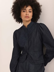 Mint Velvet ז'קט ג'ינס עם שרוול ארוך - תמונה 3 מתוך 8