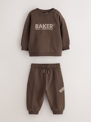 Komplet Smeđi Dukserica i donjeg dela trenerke Baker by Ted Baker Set - Slika 1 od 6