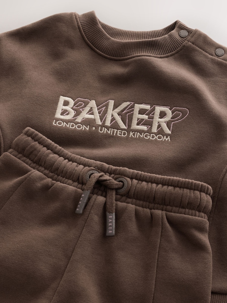 Komplet Smeđi Dukserica i donjeg dela trenerke Baker by Ted Baker Set - Slika 6 od 6
