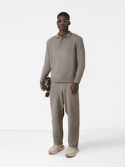 MAUVAIS Brown Montreux Knit Button Up Jumper - Image 2 of 6