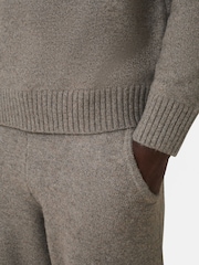 MAUVAIS Brown Montreux Knit Button Up Jumper - Image 6 of 6