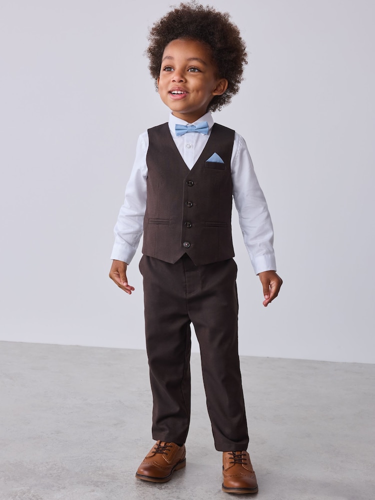 Maro/albastru - Set vestă, cămașă și pantaloni Baker by Ted Baker - Imaginea 1 din 7 Maro/albastru - Set vestă, cămașă și pantaloni Baker by Ted Baker - Imaginea 1 din 7