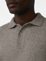 MAUVAIS Grey Montreux Knit Button Up Jumper - Image 5 of 6
