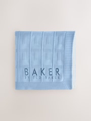 Baker by Ted Baker Blue Knitted Blanket - Image 1 of 4