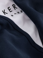 Baker by Ted Baker Navy Baker by Ted Baker Bomber Jacket, T-Shirt and Joggers Set - Image 4 of 8